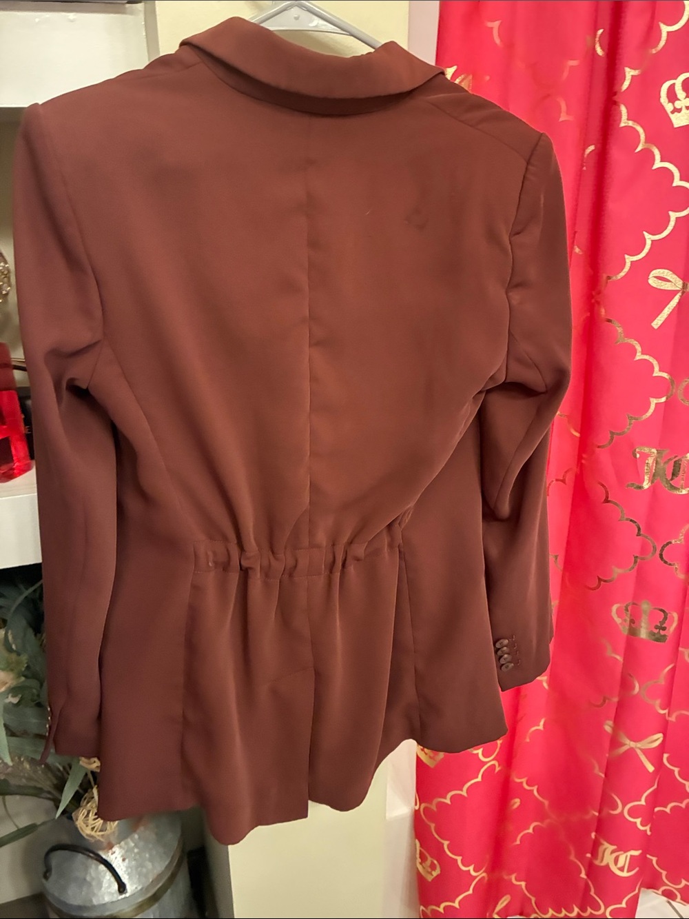 Express Rust Brown Single-Button Blazer - Picture 2 of 2